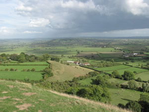 View from Glastonbury Tor over the Somerset Levels