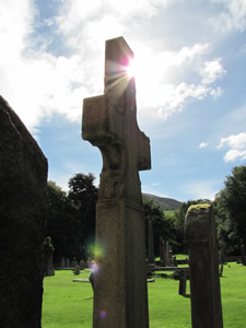 Cross in Cemetery at Melrose Abbey