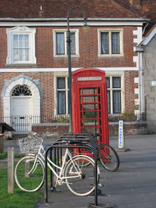Phone Booth in front of Mompesson House